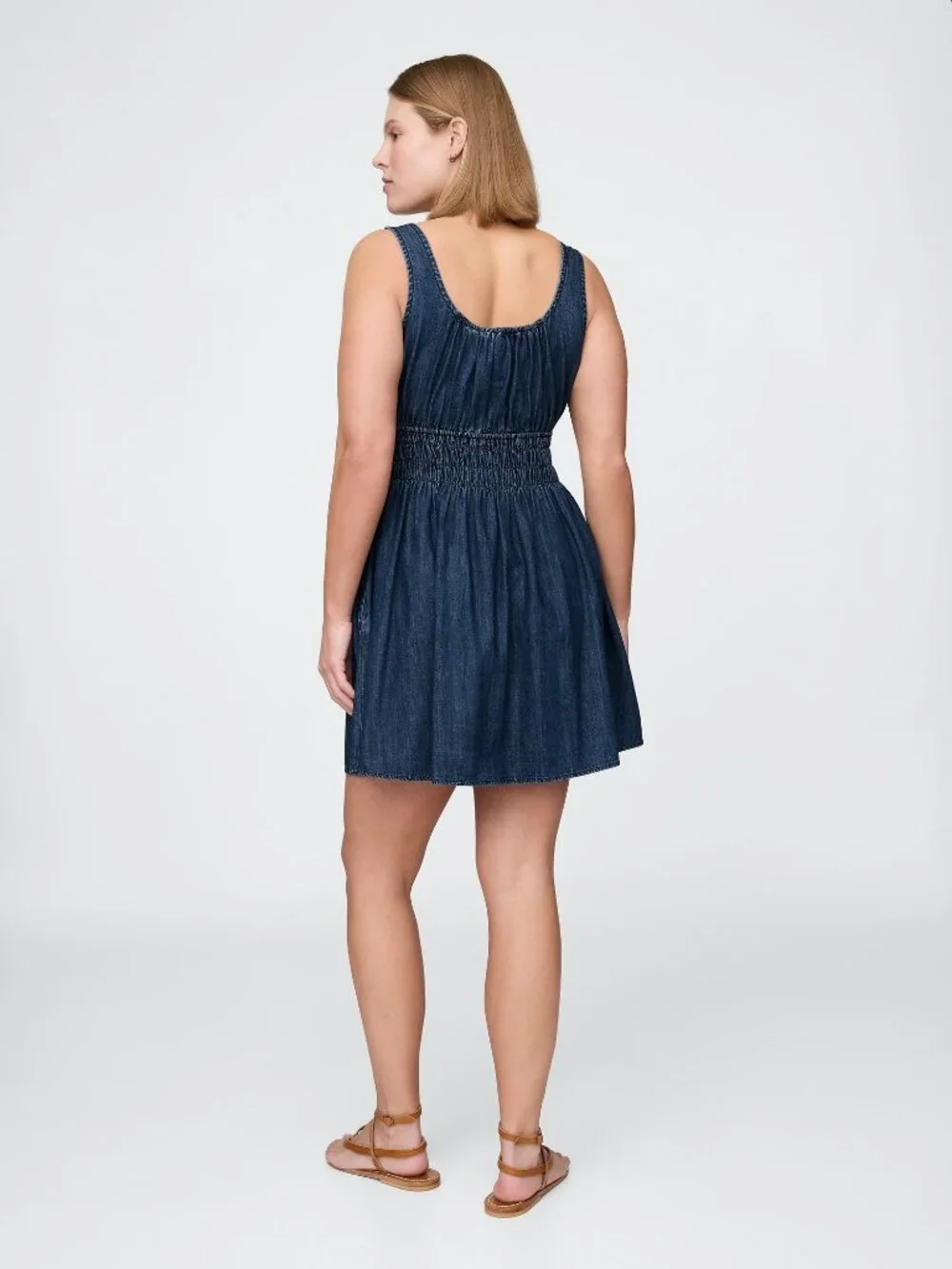 GAP tie-front smocked waist mini dress. Perfect for concerts! - Picture 2 of 8